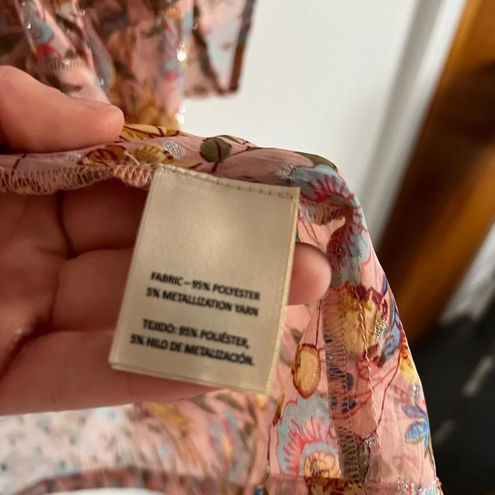 Anthropologie Andersen & Lauth Bella Shimmer Kimono Pink One size